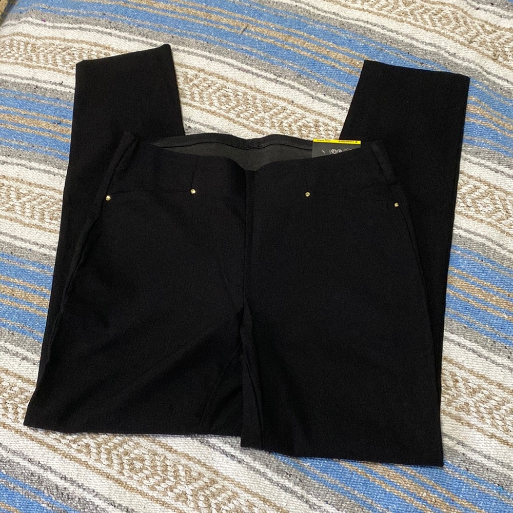 Black slip on dress pants